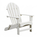 Fauteuil de jardin Adirondack 83 x 75 x 95 cm en bois blanc pliant