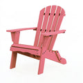 Fauteuil de jardin Adirondack 78 x 86 x 98 cm en bois rose style classique à dossier incliné